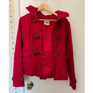 Red peacoat